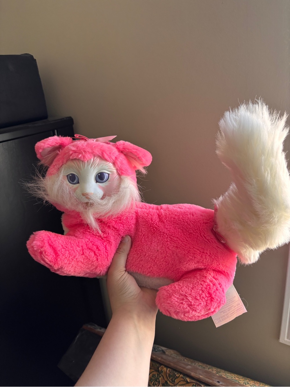 Plush Pink Cat Toy  comes with babies